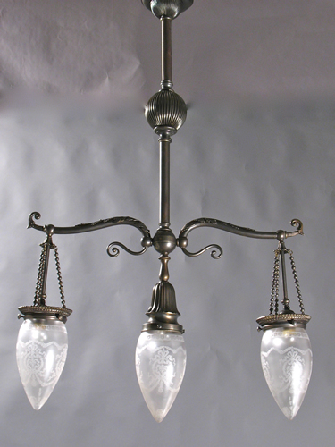 3-Light Beaded Suspended Holder Chandelier